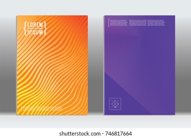 Minimal geometric cover. Vector abstract line pattern for poster design. Set of templates for business brochures. 2d prints for banner background. Graphic pattern for annual album backdrop.