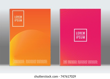 Minimal geometric cover. Vector abstract line pattern for poster design. Set of templates for business brochures. 2d prints for banner background. Graphic pattern for annual album backdrop.