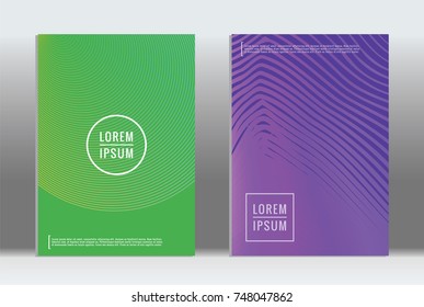 Minimal geometric cover. Vector abstract line pattern for poster design. Set of templates for business brochures. 2d prints for banner background. Graphic pattern for annual album backdrop.