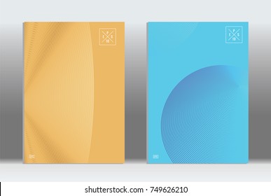 Minimal geometric cover. Vector abstract line pattern for poster design. Set of templates for business brochures. 2d prints for banner background. Graphic pattern for annual album backdrop.