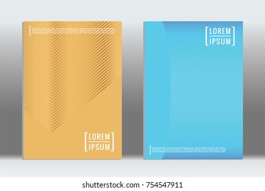 Minimal geometric cover. Vector abstract line pattern for poster design. Set of templates for business brochures. 2d prints for banner background. Graphic pattern for annual album backdrop.