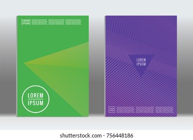 Minimal geometric cover. Vector abstract line pattern for poster design. Set of templates for business brochures. 2d prints for banner background. Graphic pattern for annual album backdrop.