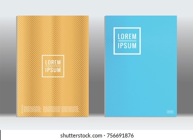 Minimal geometric cover. Vector abstract line pattern for poster design. Set of templates for business brochures. 2d prints for banner background. Graphic pattern for annual album backdrop.