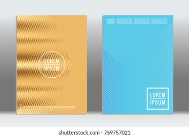 Minimal geometric cover. Vector abstract line pattern for poster design. Set of templates for business brochures. 2d prints for banner background. Graphic pattern for annual album backdrop.