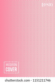 Minimal geometric cover, vector bright retro corporate identity template. Glitch neon music party cool background. Blend minimal geometric cover, futuristic corporate identity, trendy brand ad banner