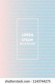 Minimal geometric cover, vector funky retro corporate identity design.