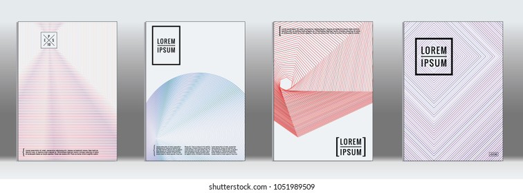 Minimal geometric cover.  Vector trendy line shape poster brochure.  Set of templates for business brochures.  2d prints for banner background.  Business graphic design banner. 