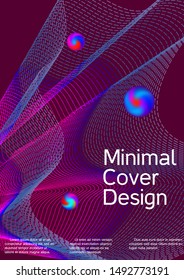 The minimal geometric coverage. Cover design. Sound flyer for creating a fashionable abstract cover, banner, poster, booklet.