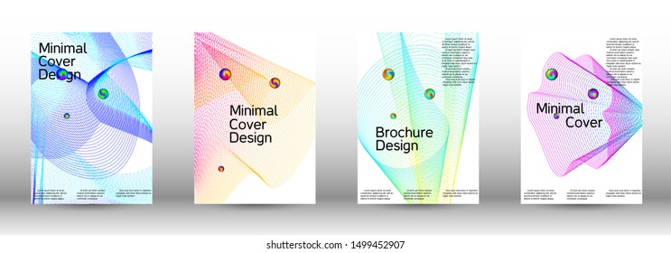 The minimal geometric coverage. Cover design. Set of modern abstract musical backgrounds. Sound flyer for creating a fashionable  cover, banner, poster, booklet.
