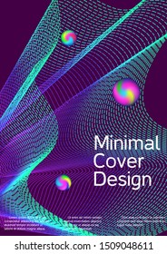 The minimal geometric coverage. Cover design. Sound flyer for creating a fashionable abstract cover, banner, poster, booklet.