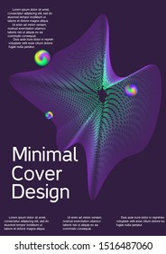 The minimal geometric coverage. Cover design. Sound flyer for creating a fashionable abstract cover, banner, poster, booklet.