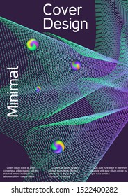 The minimal geometric coverage. Cover design. Vector sound flyer for creating a fashionable abstract cover, banner, poster, booklet.