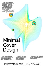 The minimal geometric coverage. Cover design. Sound flyer for creating a fashionable abstract cover, banner, poster, booklet.
