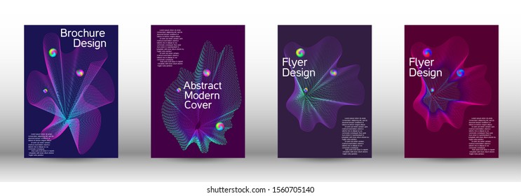The minimal geometric coverage. Cover design. Set of modern abstract musical backgrounds. Sound flyer for creating a fashionable  cover, banner, poster, booklet.
