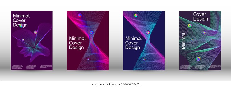 The minimal geometric coverage. Cover design. Set of modern abstract musical backgrounds. Sound flyer for creating a fashionable  cover, banner, poster, booklet.