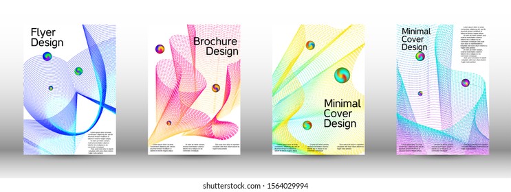 The minimal geometric coverage. Cover design. Set of modern abstract musical backgrounds. Sound flyer for creating a fashionable  cover, banner, poster, booklet.