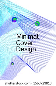 The minimal geometric coverage. Cover design. Sound flyer for creating a fashionable abstract cover, banner, poster, booklet.