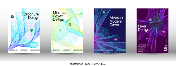 The minimal geometric coverage. Cover design. Set of modern abstract musical backgrounds. Sound flyer for creating a fashionable  cover, banner, poster, booklet.