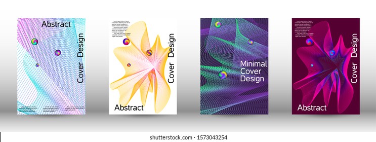 The minimal geometric coverage. Cover design. Set of modern abstract musical backgrounds. Sound flyer for creating a fashionable  cover, banner, poster, booklet.