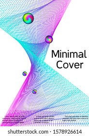 The minimal geometric coverage. Cover design. Sound flyer for creating a fashionable abstract cover, banner, poster, booklet.