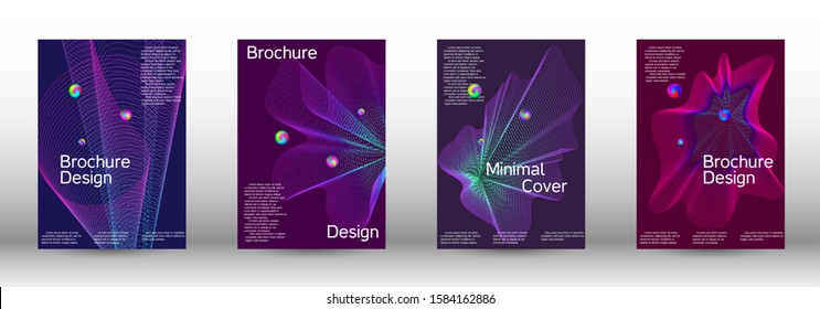 The minimal geometric coverage. Cover design. Set of modern abstract musical backgrounds. Sound flyer for creating a fashionable  cover, banner, poster, booklet.