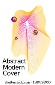 The minimal geometric coverage. Cover design. Sound flyer for creating a fashionable abstract cover, banner, poster, booklet.