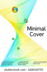 The minimal geometric coverage. Cover design. Vector sound flyer for creating a fashionable abstract cover, banner, poster, booklet.