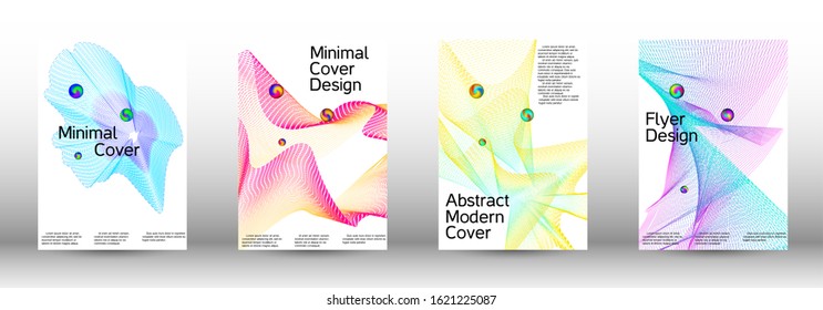 The minimal geometric coverage. Cover design. Set of modern abstract musical backgrounds. Sound flyer for creating a fashionable  cover, banner, poster, booklet.