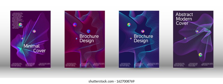 The minimal geometric coverage. Cover design. Set of modern abstract musical backgrounds. Sound flyer for creating a fashionable  cover, banner, poster, booklet.