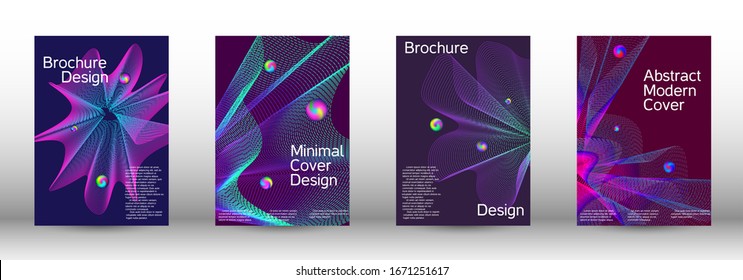 The minimal geometric coverage. Cover design. Set of modern abstract musical backgrounds. Sound flyer for creating a fashionable  cover, banner, poster, booklet.