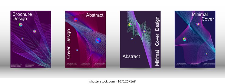 The minimal geometric coverage. Cover design. Set of modern abstract musical backgrounds. Sound flyer for creating a fashionable  cover, banner, poster, booklet.