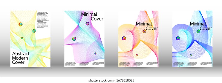 The minimal geometric coverage. Cover design. Set of modern abstract musical backgrounds. Sound flyer for creating a fashionable  cover, banner, poster, booklet.