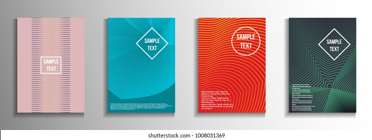 The minimal geometric coverage. A set of modern abstract covers. Creative background colors.  Suitable for decorating business brochures, banners, posters.