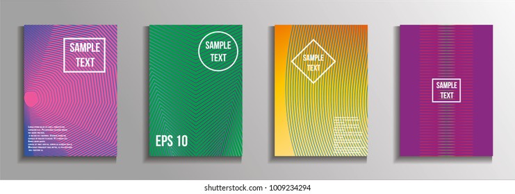 The minimal geometric coverage. A set of modern abstract oblong objects from vector abstract lines. Future template for the design of the background of albums, business brochures, banner, poster.
