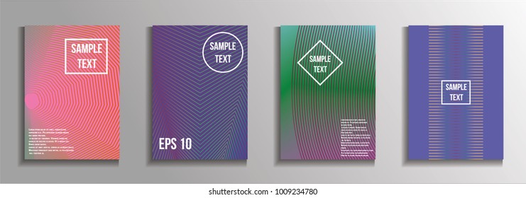 The minimal geometric coverage. A set of modern abstract oblong objects from vector abstract lines. Future template for the design of the background of albums, business brochures, banner, poster.