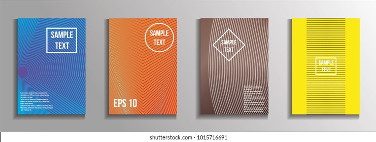 The minimal geometric coverage. A set of modern abstract oblong objects from vector abstract lines. Future template for the design of the background of albums, business brochures, banner, poster.