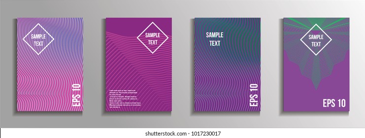 The minimal geometric coverage. A set of modern abstract oblong objects from vector abstract lines. Future template for the design of the background of albums, business brochures, banner, poster.