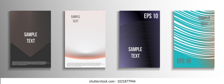 The minimal geometric coverage. A set of modern abstract covers. Creative background colors.  Suitable for decorating business brochures, banners, posters.