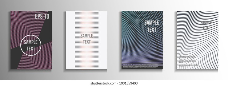 The minimal geometric coverage. A set of modern abstract covers. Creative background colors.  Suitable for decorating business brochures, banners, posters.