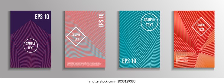 The minimal geometric coverage. A set of modern abstract oblong objects from vector abstract lines. Future template for the design of the background of albums, business brochures, banner, poster.