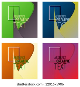 The minimal geometric coverage. A set of modern abstract oblong objects from vector abstract lines. Future template for the design of the background of albums, business brochures, banner, poster.