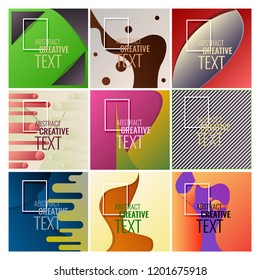The minimal geometric coverage. A set of modern abstract oblong objects from vector abstract lines. Future template for the design of the background of albums, business brochures, banner, poster.