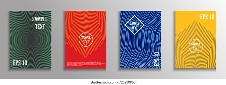 The minimal geometric coverage. A set of modern abstract oblong objects from vector abstract lines. Future template for the design of the background of albums, business brochures, banner, poster.