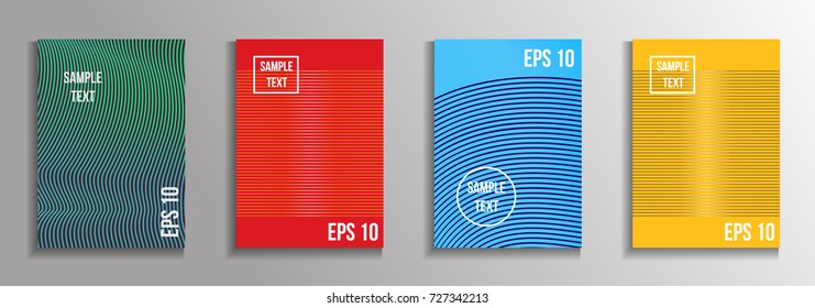 The minimal geometric coverage. A set of modern abstract oblong objects from vector abstract lines. Future template for the design of the background of albums, business 