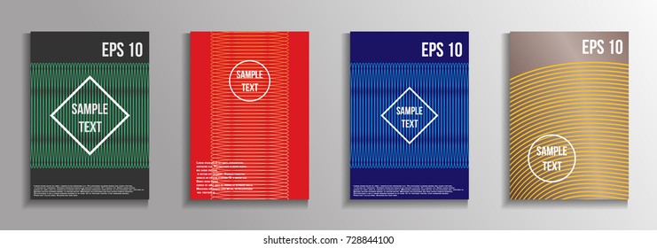 The minimal geometric coverage. A set of modern abstract oblong objects from vector abstract lines. Future template for the design of the background of albums, business brochures, banner, poster.