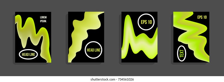 The minimal geometric coverage. A set of modern abstract oblong objects from vector abstract lines. Future template for the design of the background of albums, business brochures, banner, poster.