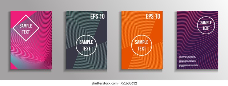 The minimal geometric coverage. A set of modern abstract oblong objects from vector abstract lines. Future template for the design of the background of albums, business brochures, banner, poster.
