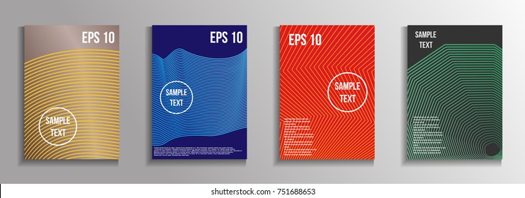 The minimal geometric coverage. A set of modern abstract oblong objects from vector abstract lines. Future template for the design of the background of albums, business brochures, banner, poster.