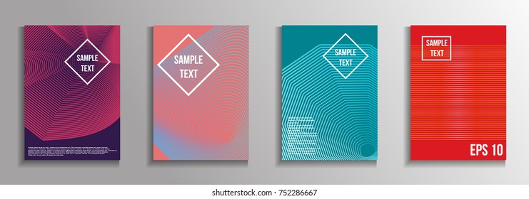 The minimal geometric coverage. A set of modern abstract oblong objects from vector abstract lines. Future template for the design of the background of albums, business brochures, banner, poster.