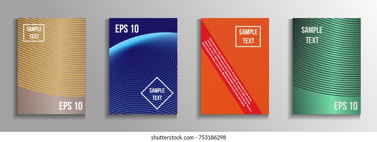 The minimal geometric coverage. A set of modern abstract oblong objects from vector abstract lines. Future template for the design of the background of albums, business brochures, banner, poster.